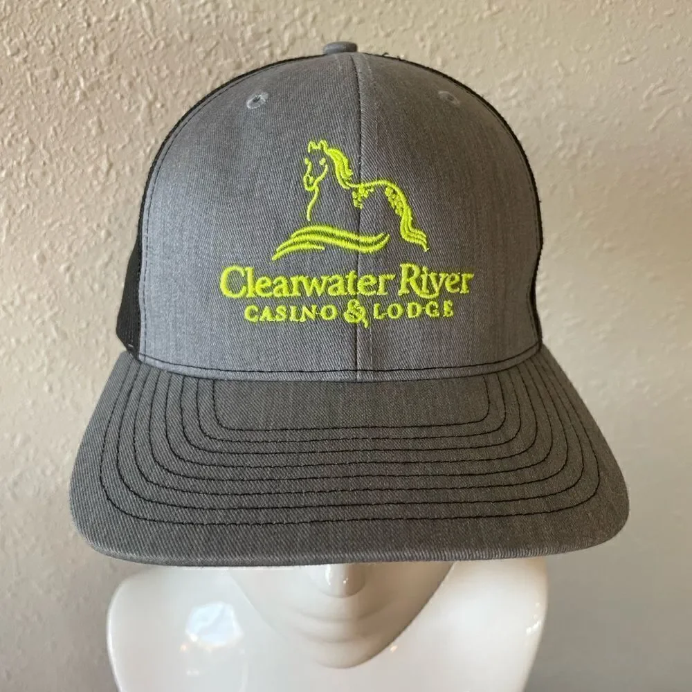 Clearwater River Casino and Lodge Snap Back Mesh Cap EUC